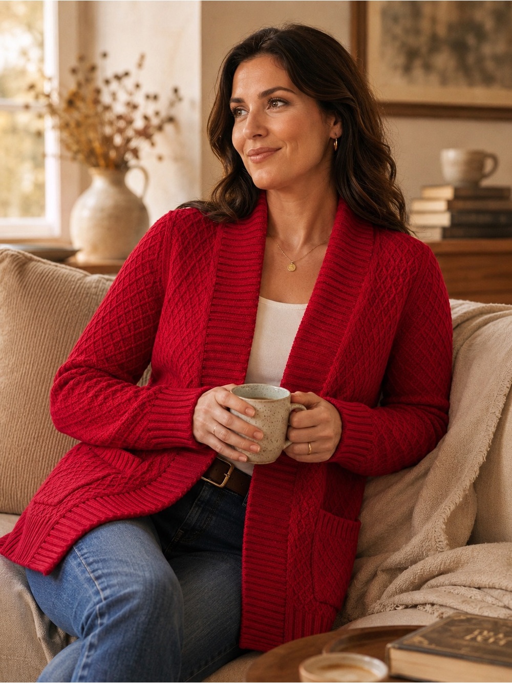 Talbots Red Cardigan - Small - Picture 2 of 16